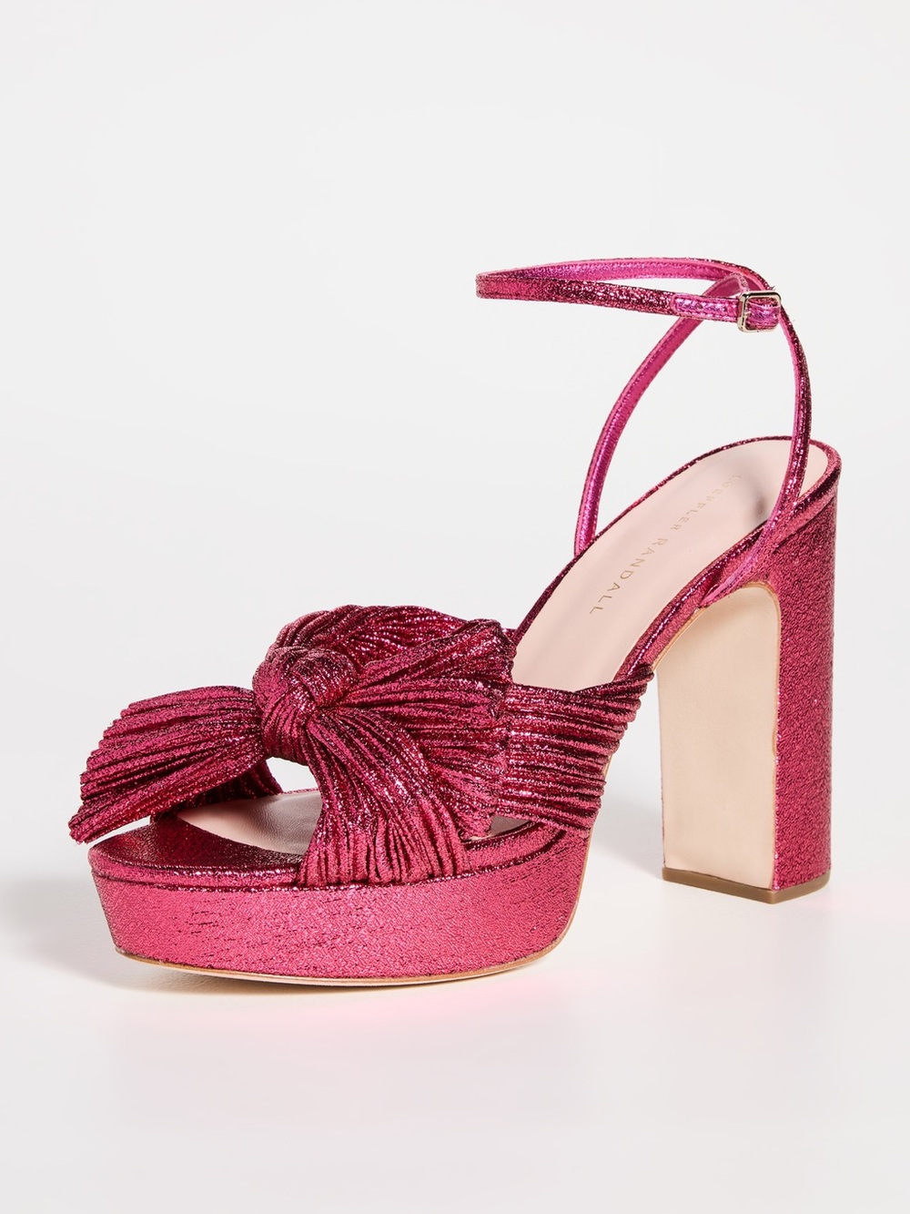 Loeffler Randall // Natalia Glitter Platform Sandal Heels